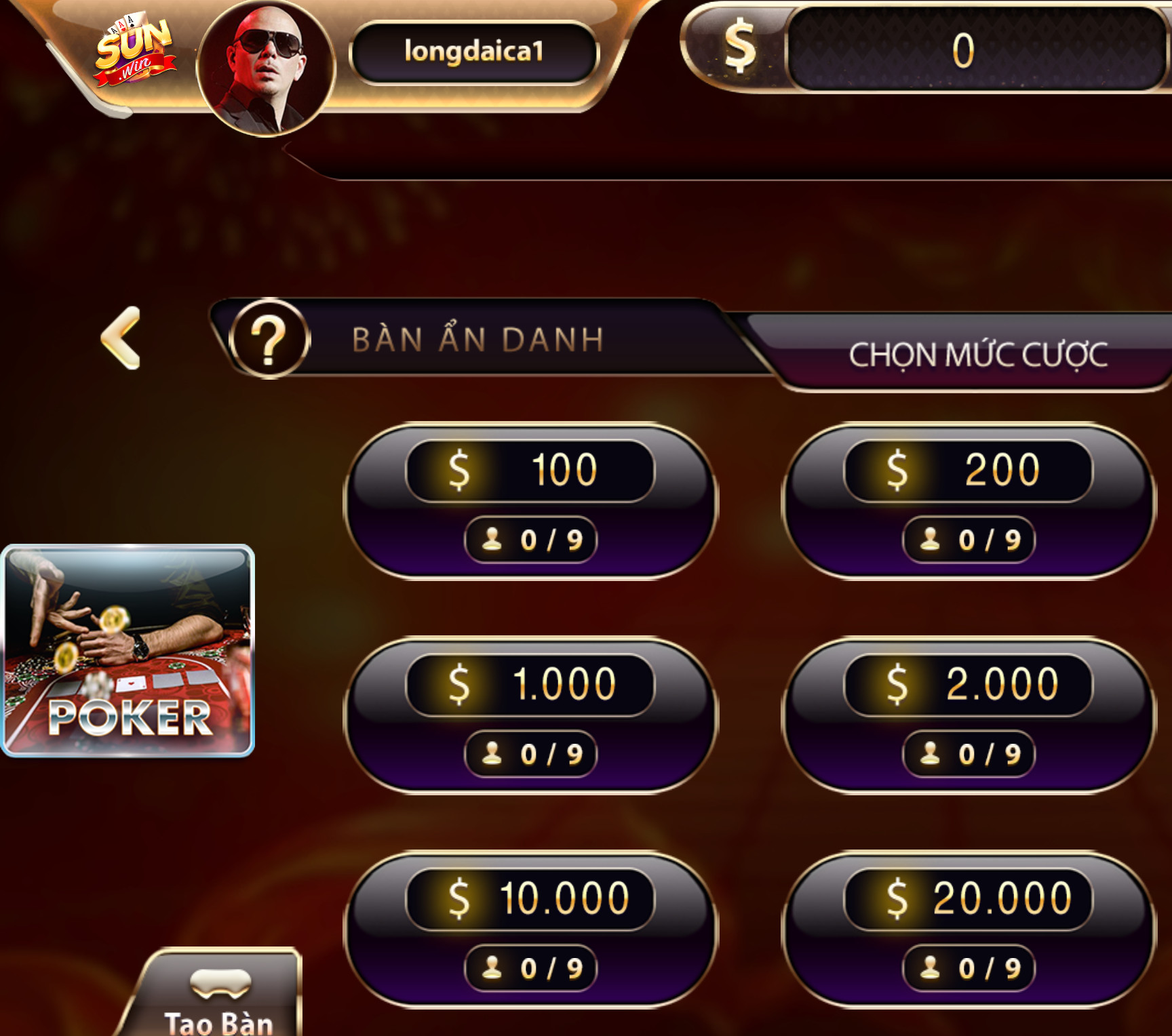 vao ban choi poker